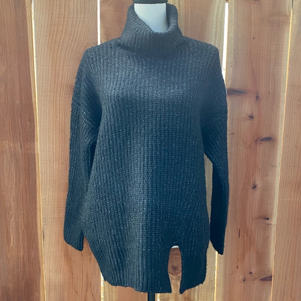 Elodie turtleneck sweater side slit tunic